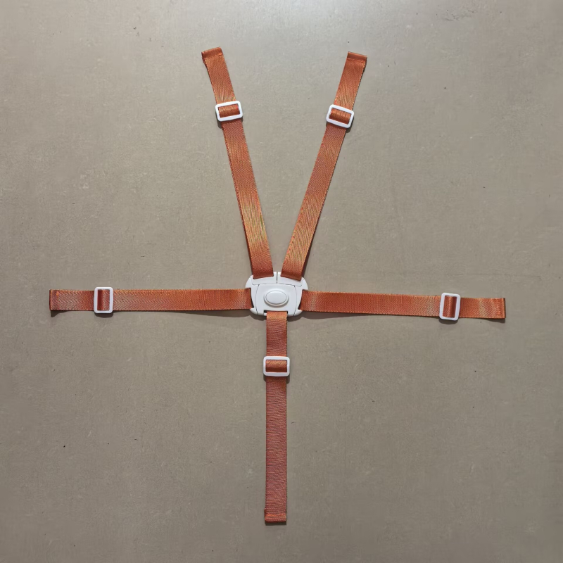 Penkių taškų saugos diržas vaikų valgomojo kėdutei ir vaikštynei – nailoninė juosta