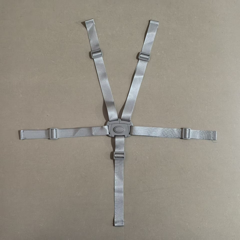 Penkių taškų saugos diržas vaikų valgomojo kėdutei ir vaikštynei – nailoninė juosta