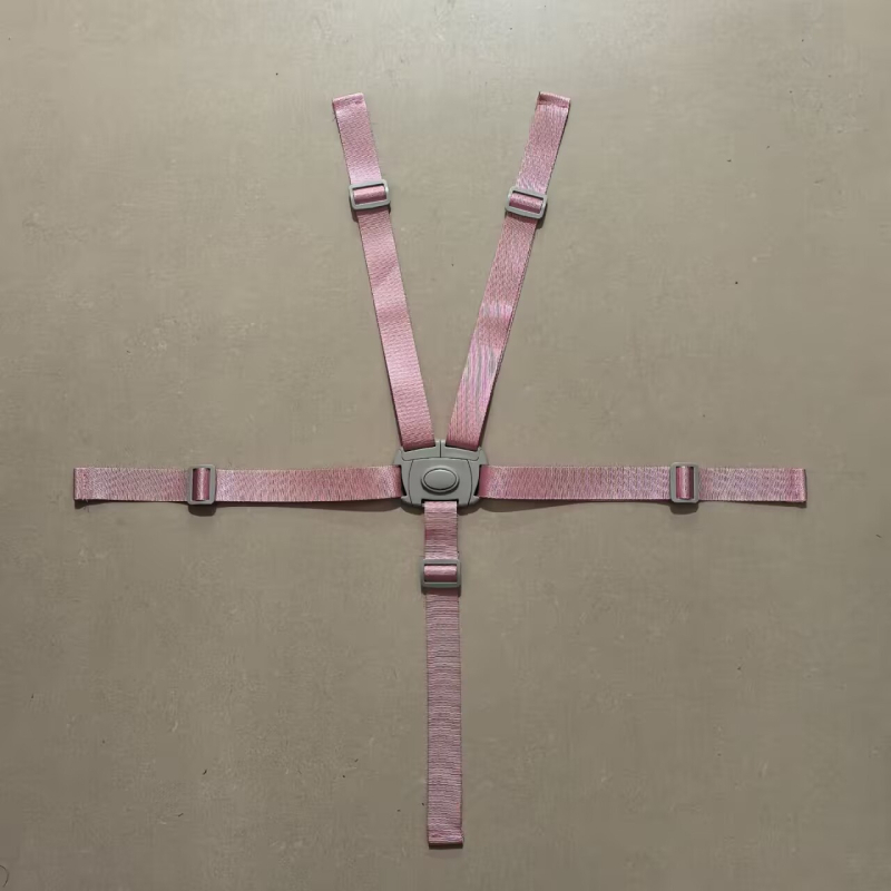 Penkių taškų saugos diržas vaikų valgomojo kėdutei ir vaikštynei – nailoninė juosta