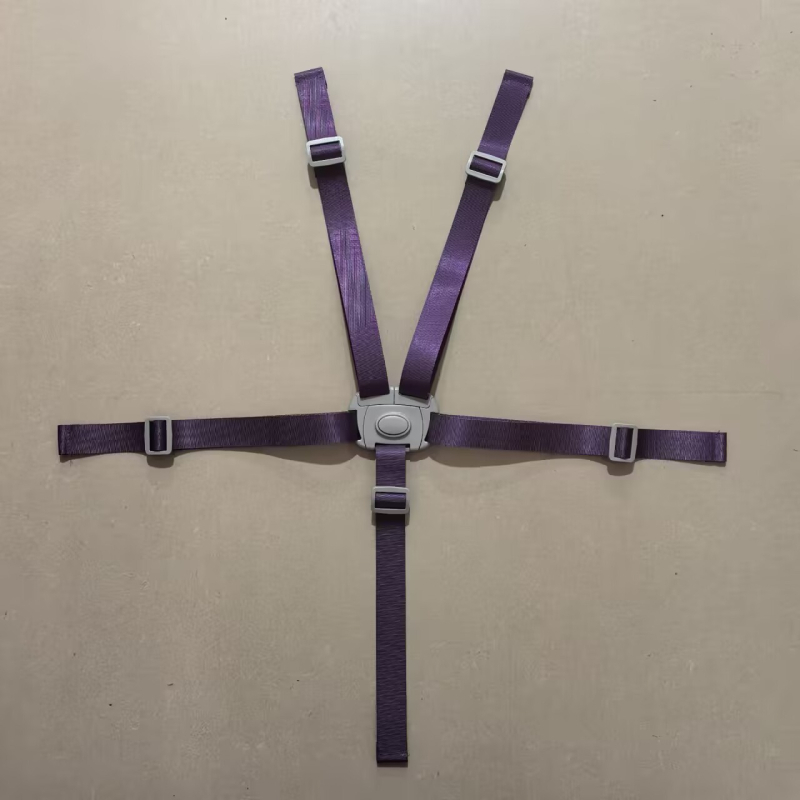 Penkių taškų saugos diržas vaikų valgomojo kėdutei ir vaikštynei – nailoninė juosta