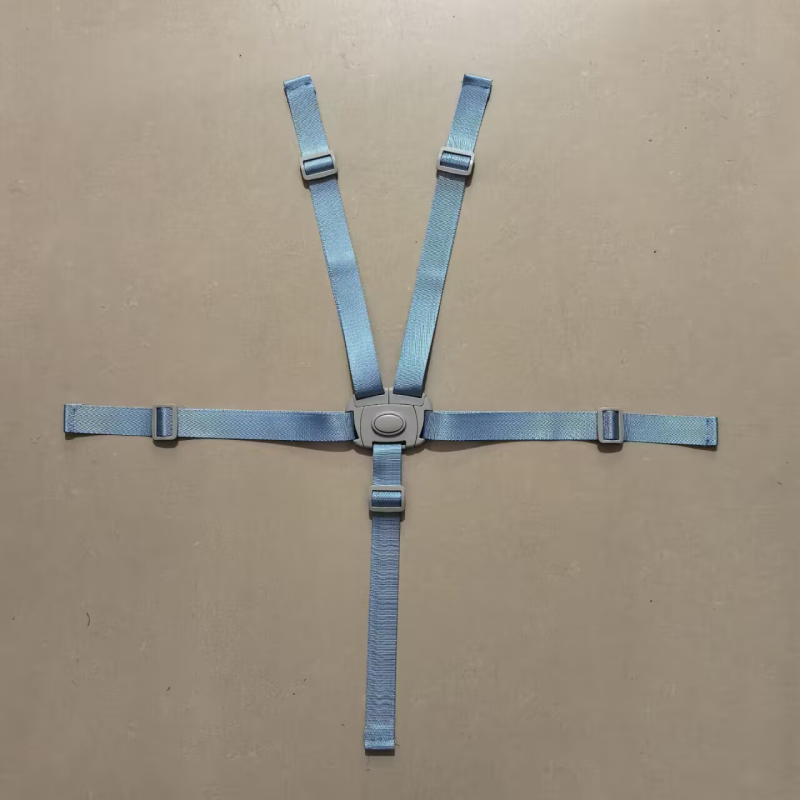 Penkių taškų saugos diržas vaikų valgomojo kėdutei ir vaikštynei – nailoninė juosta