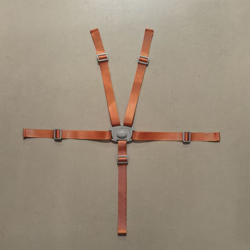 Penkių taškų saugos diržas vaikų valgomojo kėdutei ir vaikštynei – nailoninė juosta