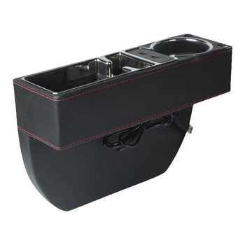 Кутия за съхранение в пролуката между автомобилните седалки, универсална, пластмасова, за средната част на седалката, възможност за печат на лого