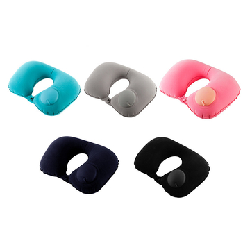 Σετ ταξιδιωτικού μαξιλαριού για τον λαιμό Malisjiang – τρία μέρη με μάσκα ματιών και ωτοασπίδες; φουσκωτό μαξιλάρι σε σχήμα U, PVC με επικάλυψη φλοκ, προσαρμόσιμο