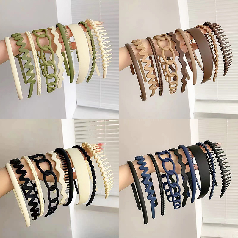 Galvos juosta iš plastiko/dervos – rankų darbo, Junbei, 9 vnt. rinkinys, 97 g per rinkinį, moterims