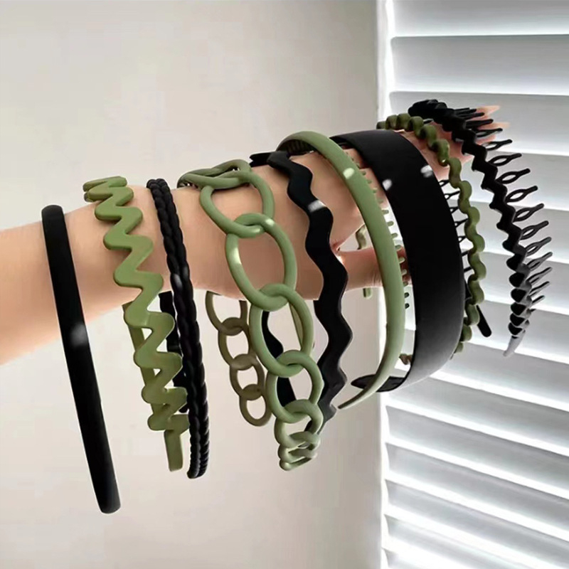 Galvos juosta iš plastiko/dervos – rankų darbo, Junbei, 9 vnt. rinkinys, 97 g per rinkinį, moterims