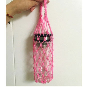 Zeguo kézzel szőtt hálós palacktáska – poliészter, uniszex, geometriai dizájn