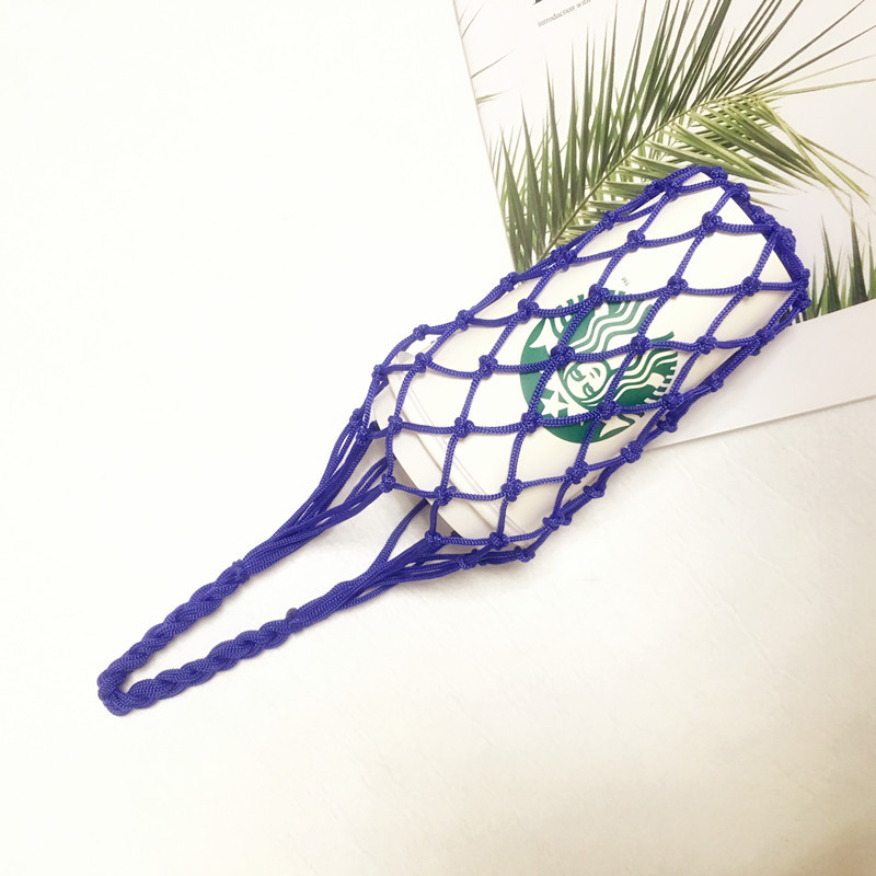 Zeguo kézzel szőtt hálós palacktáska – poliészter, uniszex, geometriai dizájn