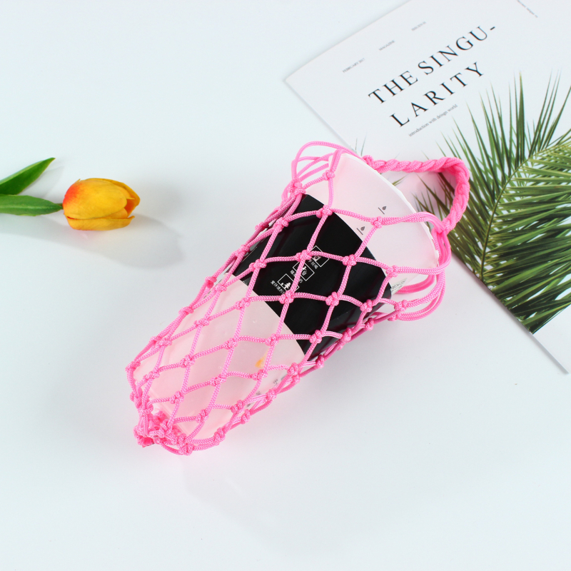 Zeguo kézzel szőtt hálós palacktáska – poliészter, uniszex, geometriai dizájn