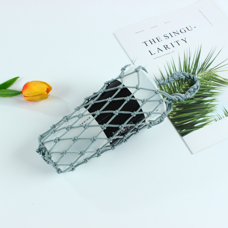 Zeguo kézzel szőtt hálós palacktáska – poliészter, uniszex, geometriai dizájn