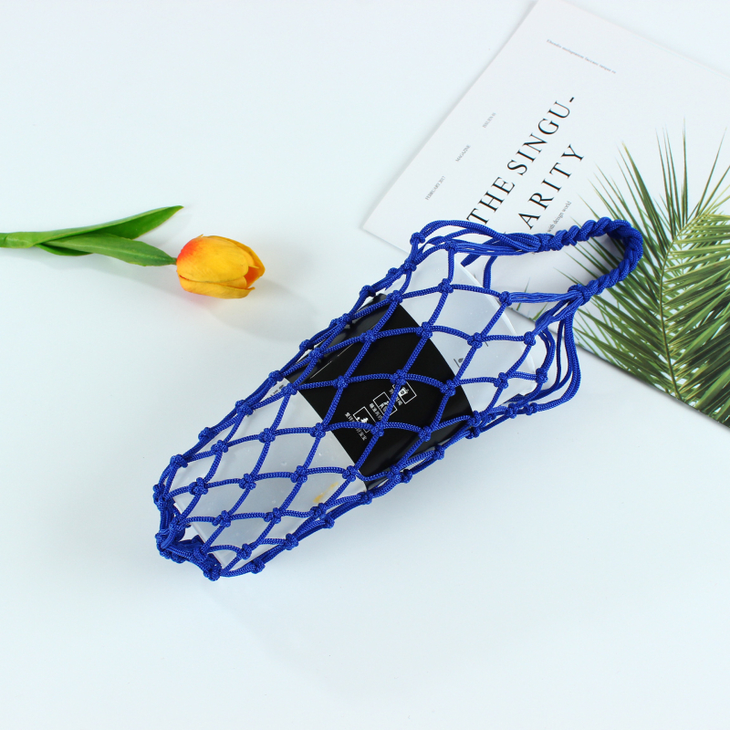 Zeguo kézzel szőtt hálós palacktáska – poliészter, uniszex, geometriai dizájn