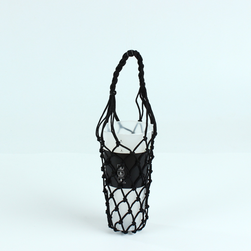 Zeguo kézzel szőtt hálós palacktáska – poliészter, uniszex, geometriai dizájn
