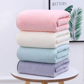 Πετσέτα μπάνιου από κοραλλιογενές βελούδο, Unisex, Παχύτερη υφή κυψελωτής υφής, Μαλακή και απορροφητική, Φιλική προς το δέρμα, Κατάλληλη και για μωρά