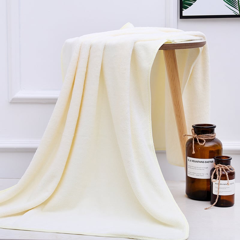 Πετσέτα μπάνιου από κοραλλιογενές βελούδο, Unisex, Παχύτερη υφή κυψελωτής υφής, Μαλακή και απορροφητική, Φιλική προς το δέρμα, Κατάλληλη και για μωρά