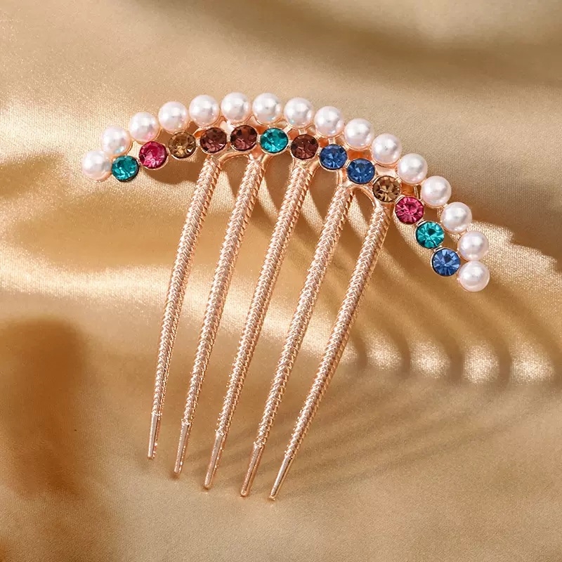 Ukošnica za kosu s mašnicom od legure, ručna izrada, japansko-korejski stil, kristali za kosu