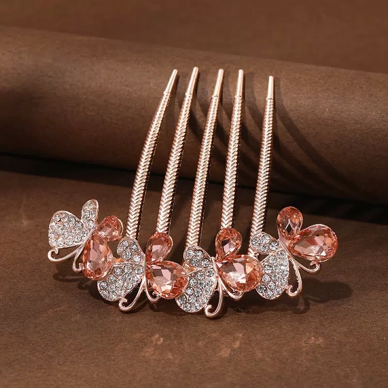 Ukošnica za kosu s mašnicom od legure, ručna izrada, japansko-korejski stil, kristali za kosu