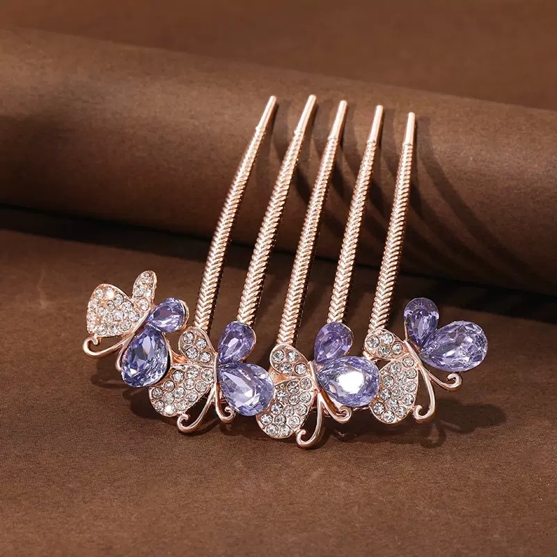 Ukošnica za kosu s mašnicom od legure, ručna izrada, japansko-korejski stil, kristali za kosu