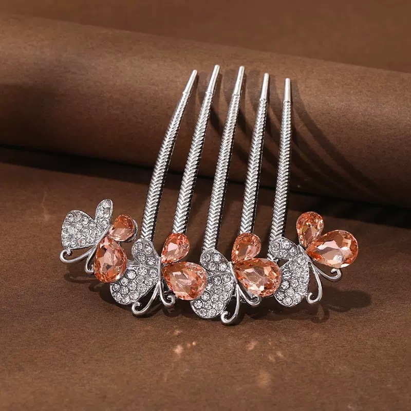 Ukošnica za kosu s mašnicom od legure, ručna izrada, japansko-korejski stil, kristali za kosu