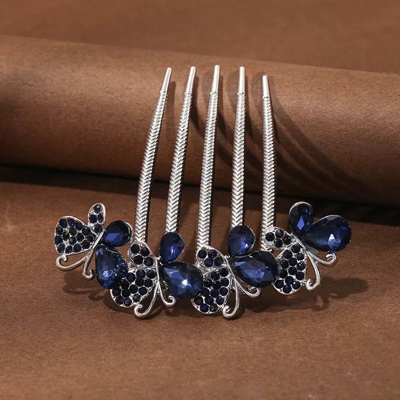 Ukošnica za kosu s mašnicom od legure, ručna izrada, japansko-korejski stil, kristali za kosu