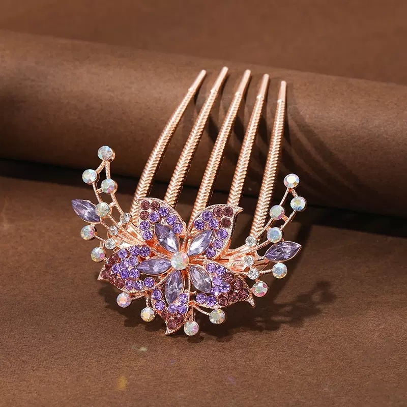 Ukošnica za kosu s mašnicom od legure, ručna izrada, japansko-korejski stil, kristali za kosu