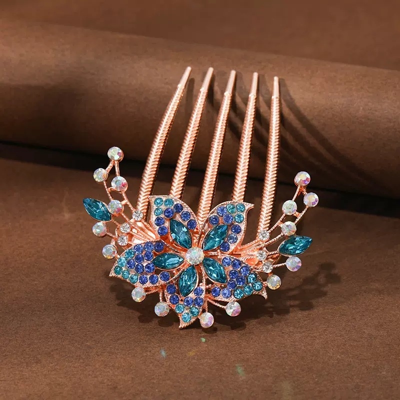 Ukošnica za kosu s mašnicom od legure, ručna izrada, japansko-korejski stil, kristali za kosu