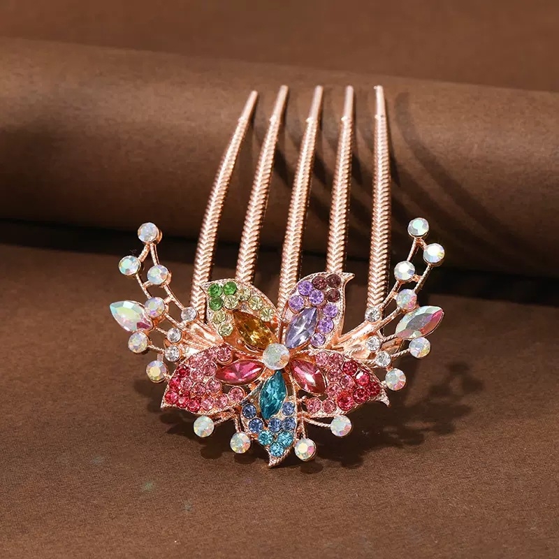 Ukošnica za kosu s mašnicom od legure, ručna izrada, japansko-korejski stil, kristali za kosu