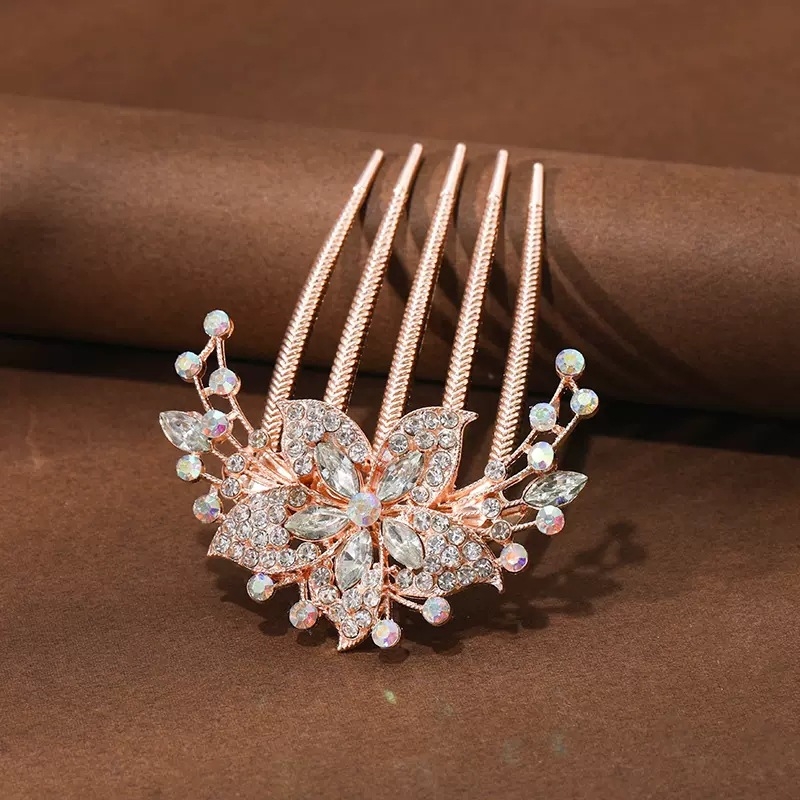 Ukošnica za kosu s mašnicom od legure, ručna izrada, japansko-korejski stil, kristali za kosu