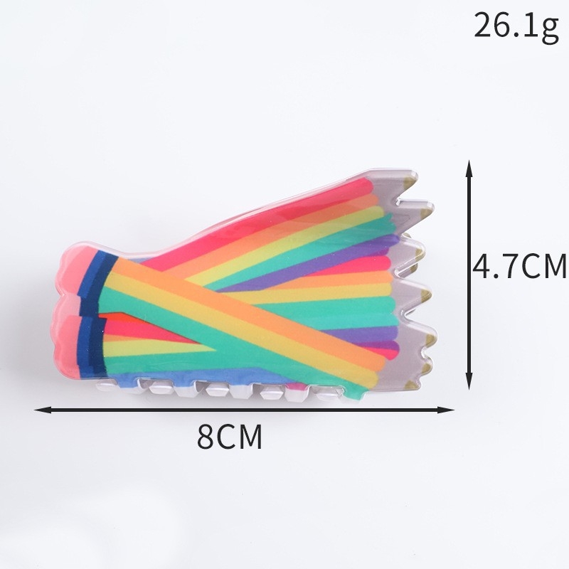 Spona za kosu s križnim dizajnom olovke, klips u obliku trokuta i morsko-psa, PVC, ručna izrada, za žene