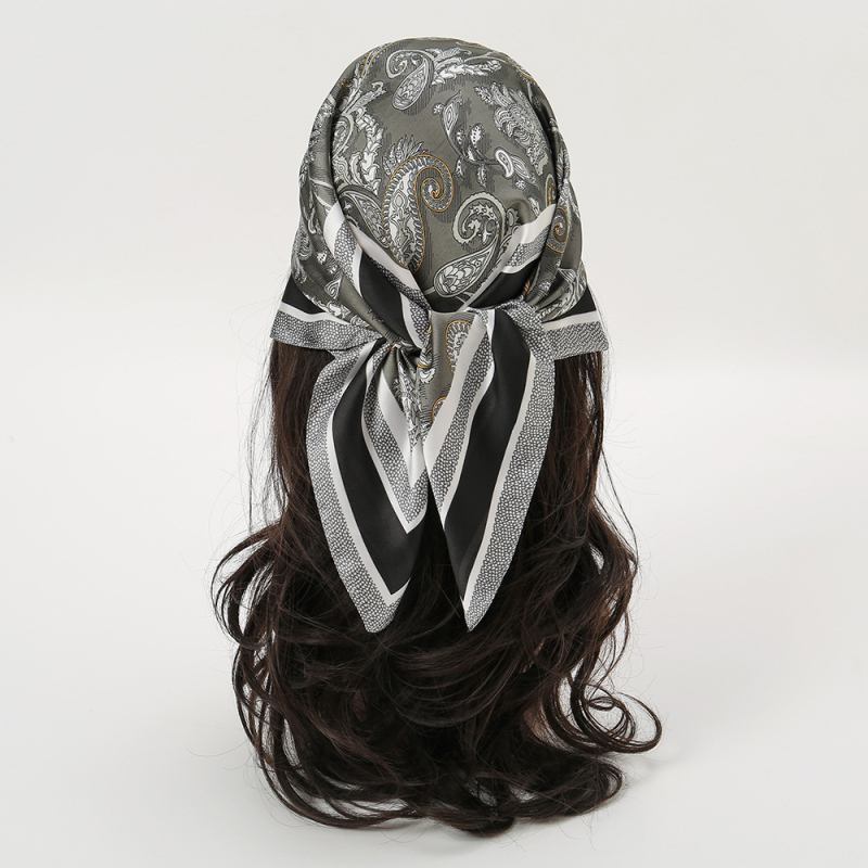 JW poliester kvadratni šal s printom kešu, korejski stil, lagan, težina ispod 50 g