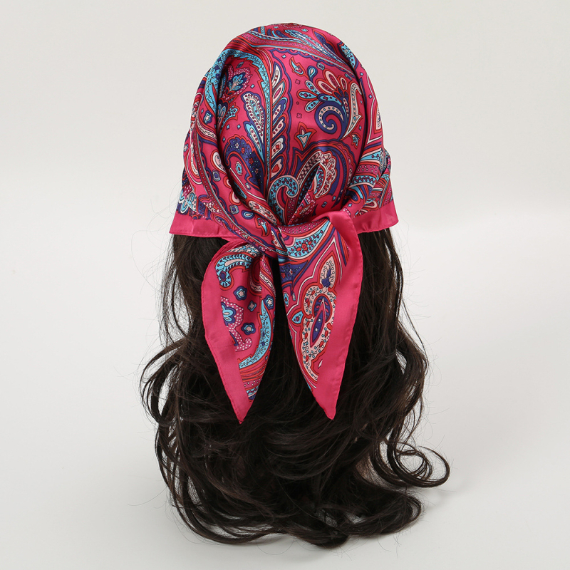 JW poliester kvadratni šal s printom kešu, korejski stil, lagan, težina ispod 50 g