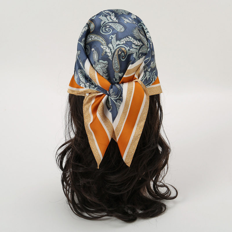 JW poliester kvadratni šal s printom kešu, korejski stil, lagan, težina ispod 50 g