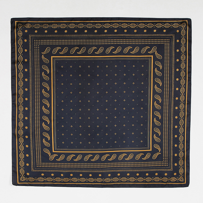 JW poliester kvadratni šal s printom kešu, korejski stil, lagan, težina ispod 50 g