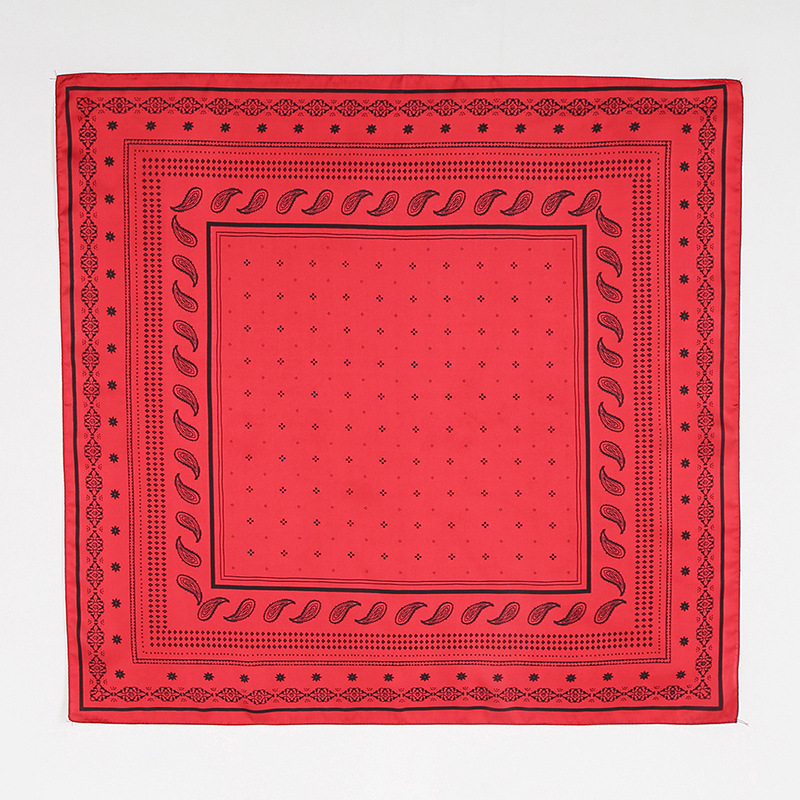 JW poliester kvadratni šal s printom kešu, korejski stil, lagan, težina ispod 50 g