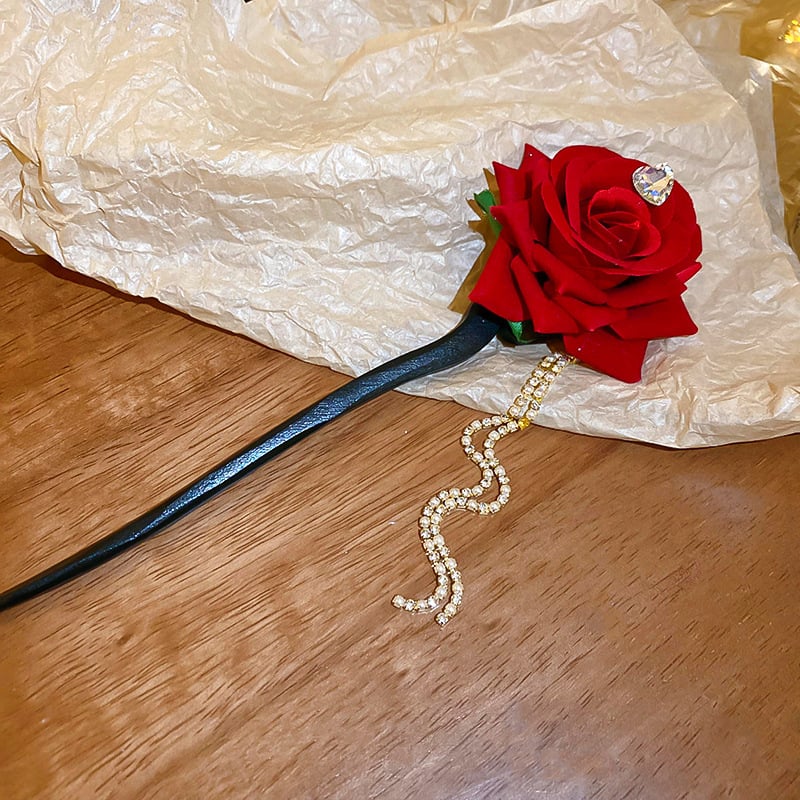 Galvos aksesuaras su retro perlo rožių džiovintomis gėlėmis plaukų segtukas, metalas, elektroplatinavimas, gėlių stilius, pritaikymas galimas