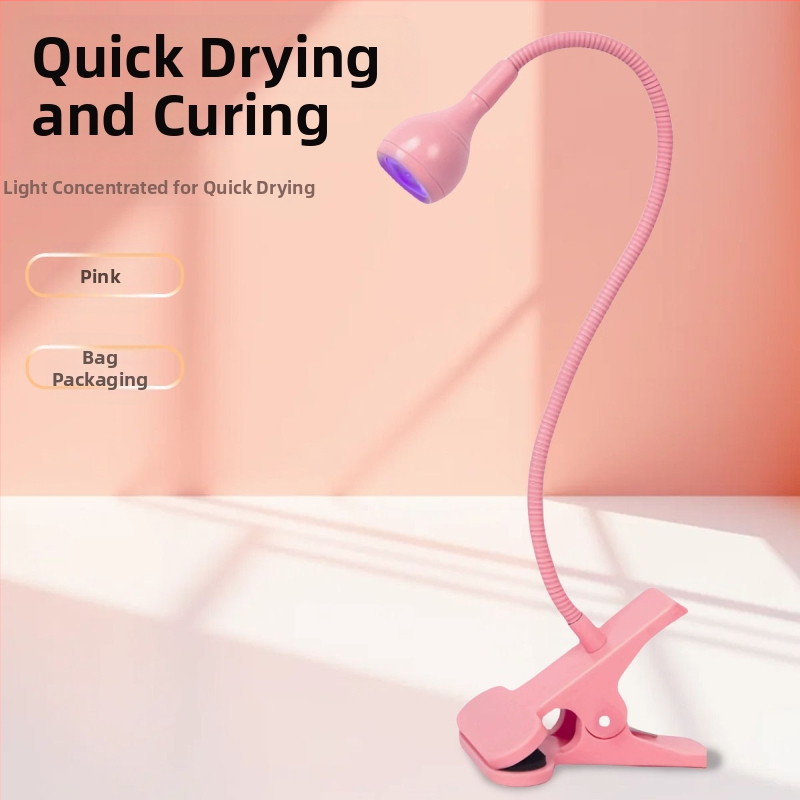 Gooseneck nagų manikiūro lemputė su LED UV kietinimu, klipas, nešiojama