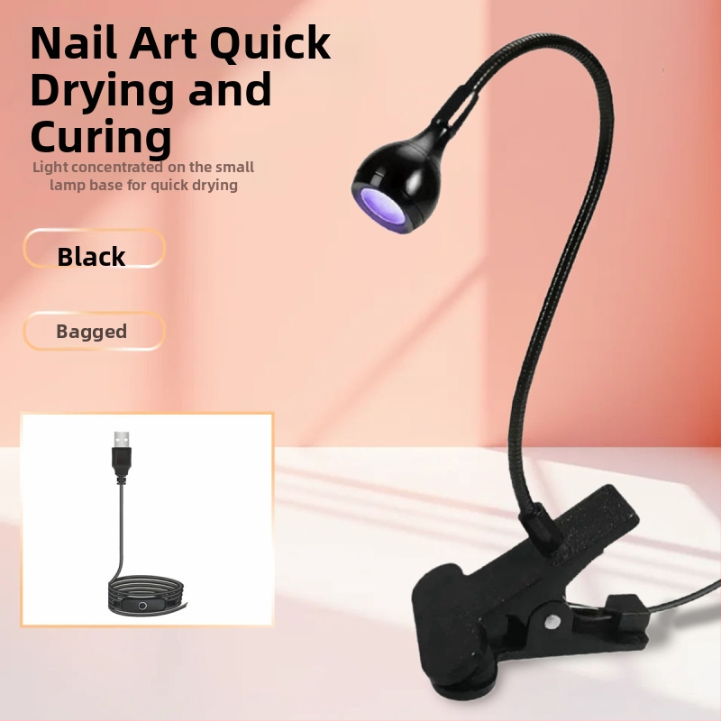 Gooseneck nagų manikiūro lemputė su LED UV kietinimu, klipas, nešiojama