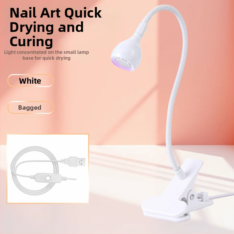 Gooseneck nagų manikiūro lemputė su LED UV kietinimu, klipas, nešiojama