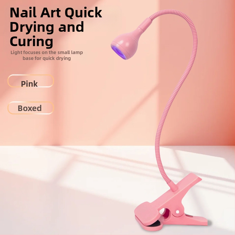 Gooseneck nagų manikiūro lemputė su LED UV kietinimu, klipas, nešiojama