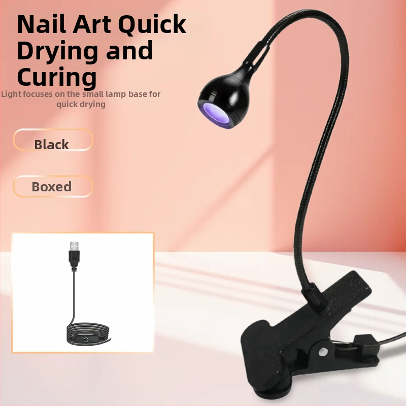 Gooseneck nagų manikiūro lemputė su LED UV kietinimu, klipas, nešiojama