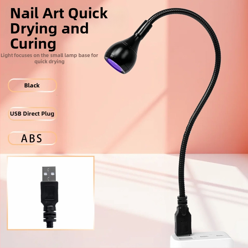 Gooseneck nagų manikiūro lemputė su LED UV kietinimu, klipas, nešiojama