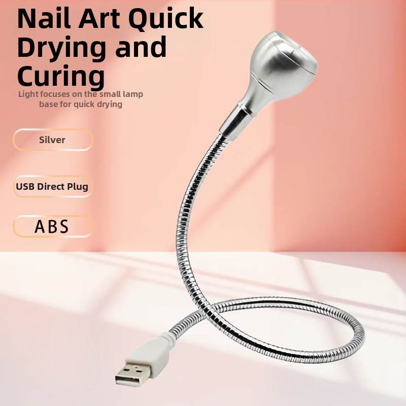 Gooseneck nagų manikiūro lemputė su LED UV kietinimu, klipas, nešiojama