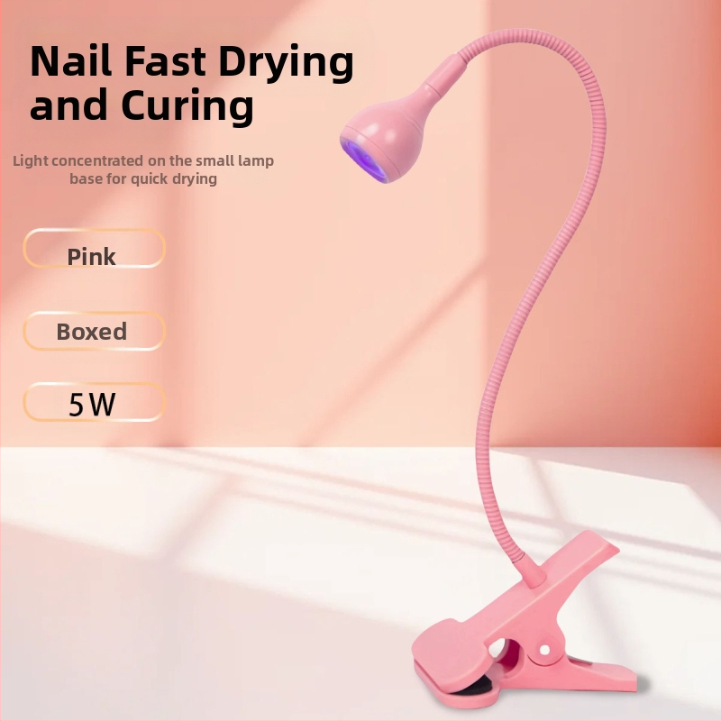 Gooseneck nagų manikiūro lemputė su LED UV kietinimu, klipas, nešiojama