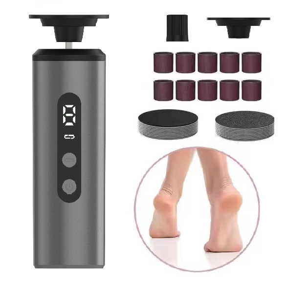 Ηλεκτρική λίμα ποδιών με 9 επίπεδα ρύθμισης, επαναφορτιζόμενη, αθόρυβη - απομακρύνει νεκρό δέρμα και κάλους