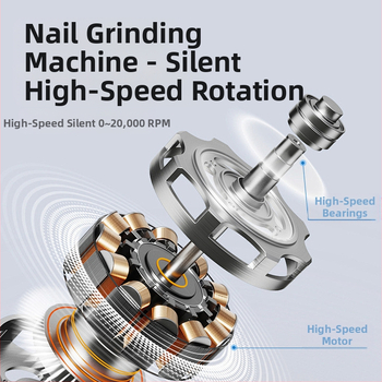 Ηλεκτρικό αρχείο νυχιών – πλαστικό + ανοξείδωτο ατσάλι, εργαλείο λείανσης επιφανείας νυχιών, 1 τεμάχιο, εγχώρια μάρκα, κατάλληλο για συνήθεις χρήστες