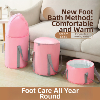 Beisi φορητός κάδος μπάνιου για τα πόδια – διπλός σχεδιασμός, πτυσσόμενος, ανυψωμένες πλευρές, Twill 210d υλικό, για βύθισμα ποδιών ενηλίκων