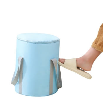 Beisi φορητός κάδος μπάνιου για τα πόδια – διπλός σχεδιασμός, πτυσσόμενος, ανυψωμένες πλευρές, Twill 210d υλικό, για βύθισμα ποδιών ενηλίκων