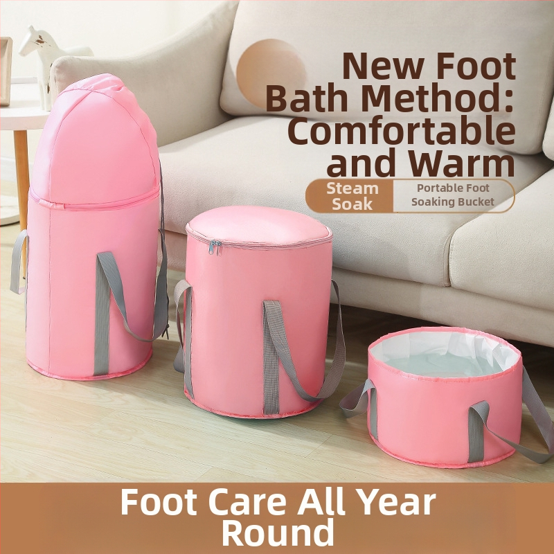 Beisi преносима кофа за вана на крака – сгъваема, повдигнати страни, Twill 210d материал, за потапяне на крака за възрастни