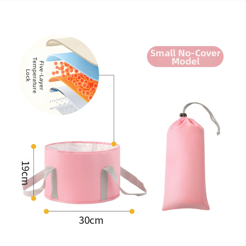 Beisi φορητός κάδος μπάνιου για τα πόδια – διπλός σχεδιασμός, πτυσσόμενος, ανυψωμένες πλευρές, Twill 210d υλικό, για βύθισμα ποδιών ενηλίκων