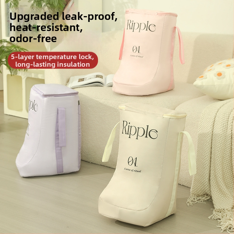 Термоизолиран сгъваем съд за крака, найлонов плат, постоянна температура, преносим, дълбок капацитет