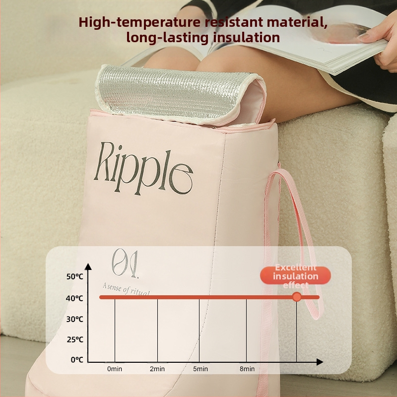 Термоизолиран сгъваем съд за крака, найлонов плат, постоянна температура, преносим, дълбок капацитет